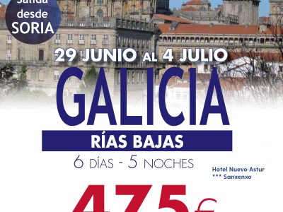 San Juan '22 -> GALICIA salida desde Soria VACACIONES