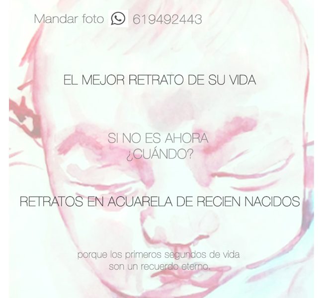 Retratos en Acuarela Recién Nacidos | Alicia Marina Rosa | Artista Pintora